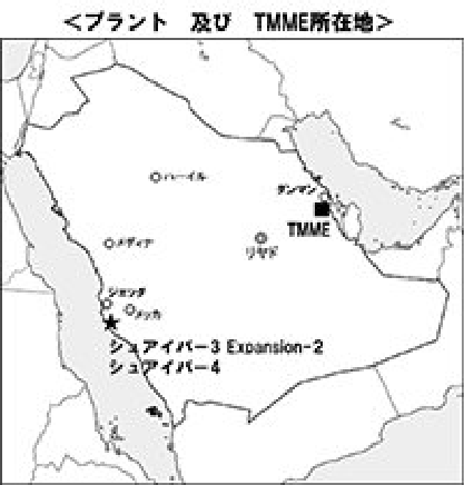 ＜プラント　及び　TMME所在地＞