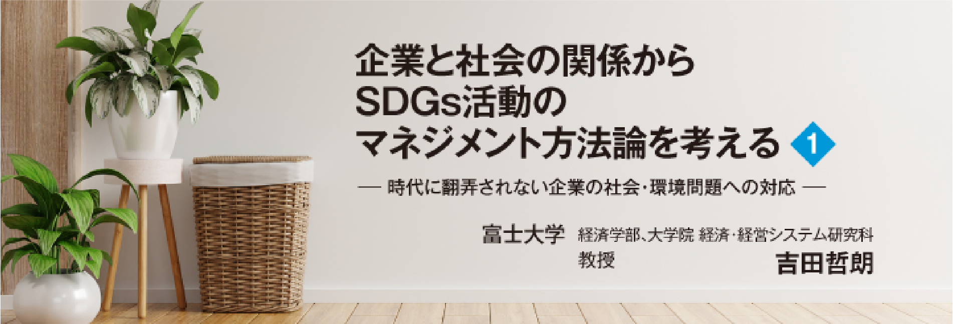 企業と社会の関係からSDGs活動のマネジメント方法論を考える（１）－時代に翻弄されない企業の社会・環境問題への対応―